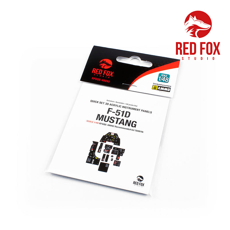 North-American F-51D Mustang Quick Set 3D Acrylic Instrument Panel (designed to be used with Tamiya kits)