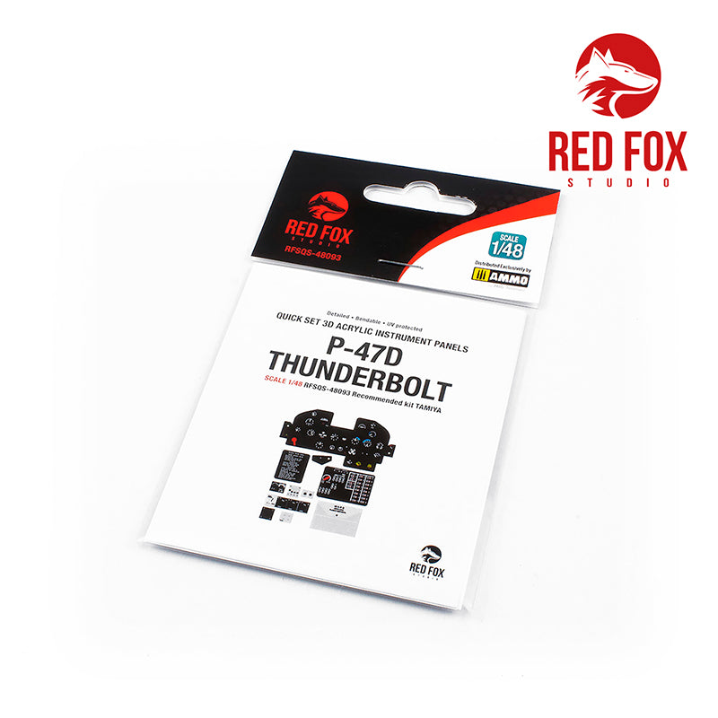 Republic P-47D Thunderbolt Quick Set 3D Acrylic Instrument Panel (designed to be used with Tamiya kits)