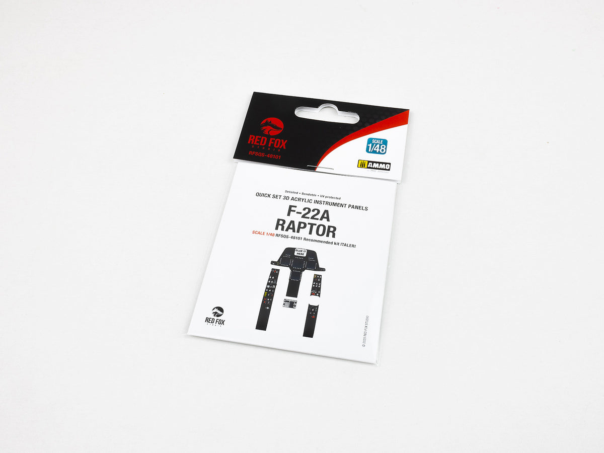 Lockheed-Martin F-22A Raptor 3D Acrylic Instrument Panel (designed to be used with Italeri kits) kits)