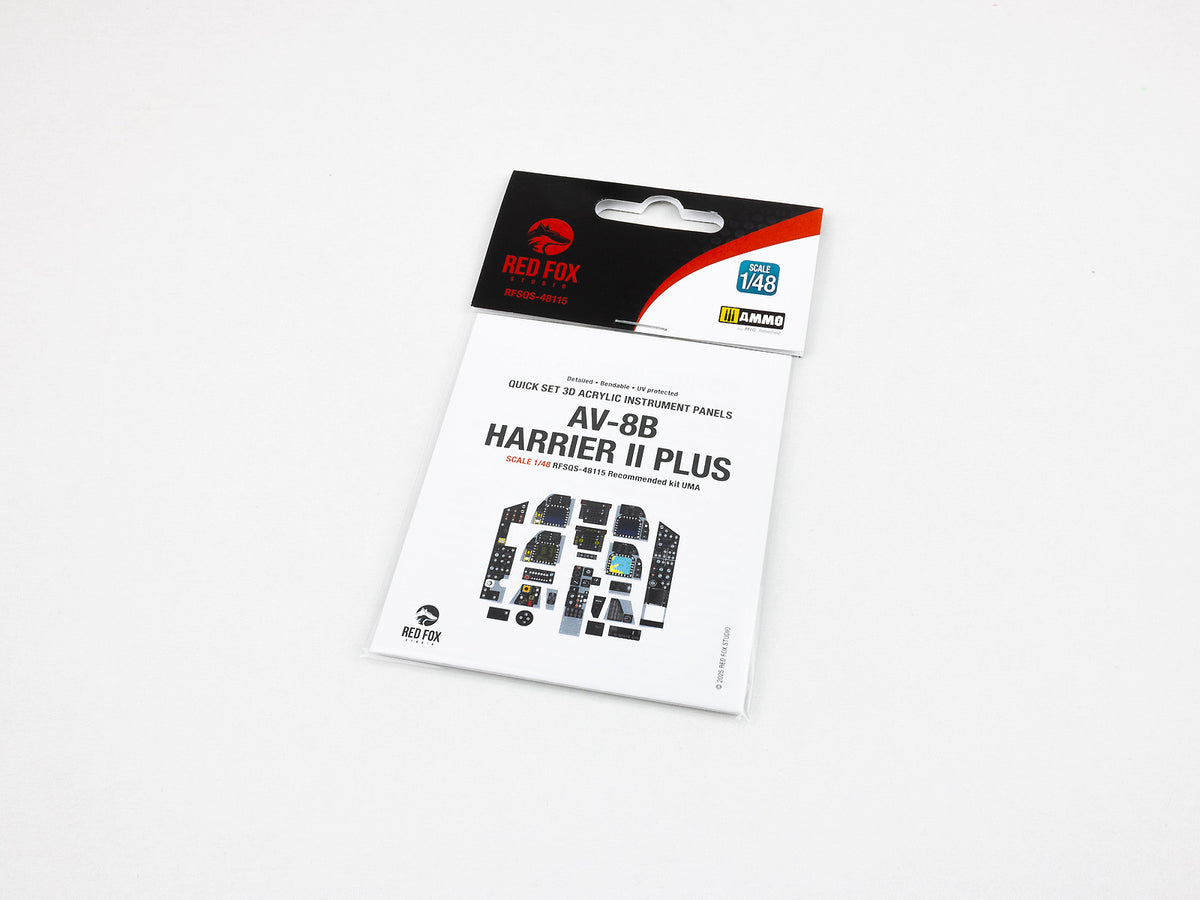 McDonnell-Douglas AV-8B Harrier II Plus 3D Acrylic Instrument Panel (designed to be used with UMa Model kits)