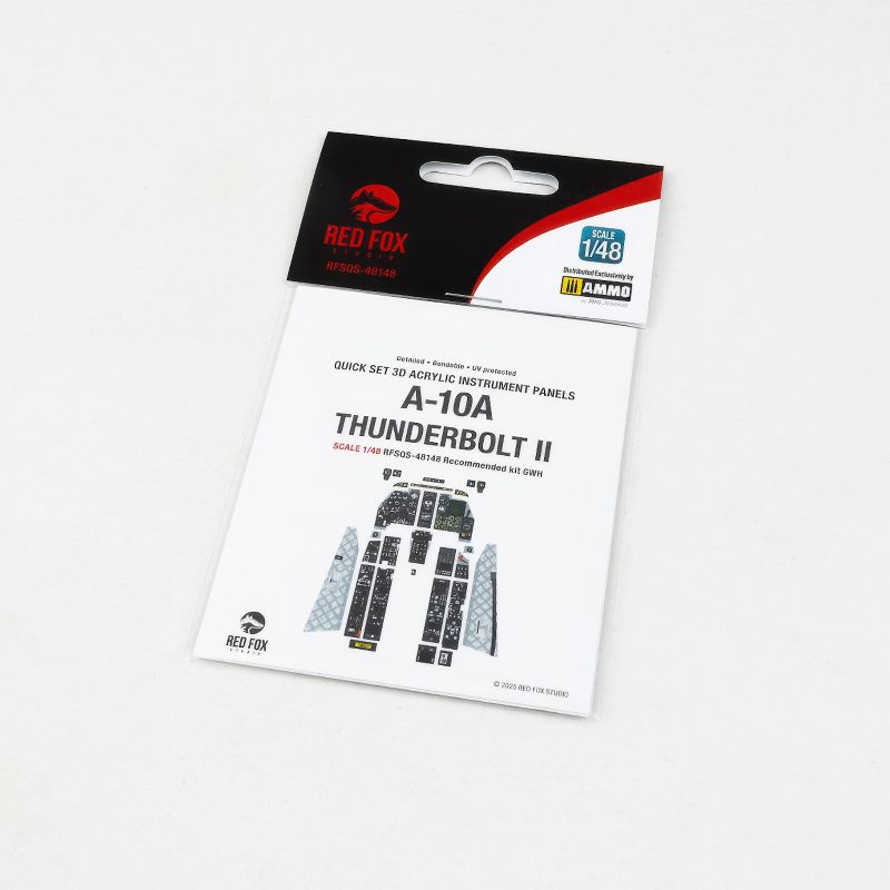 Fairchild A-10A Thunderbolt II 3D Acrylic Instrument Panel (designed to be used with Great Wall Hobby kits)