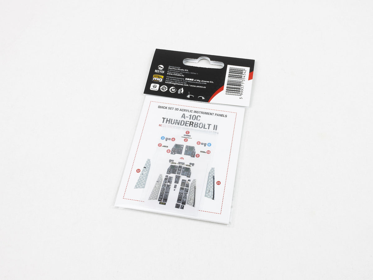Fairchild A-10C Thunderbolt II 3D Acrylic Instrument Panel (designed to be used with Great Wall Hobby kits)