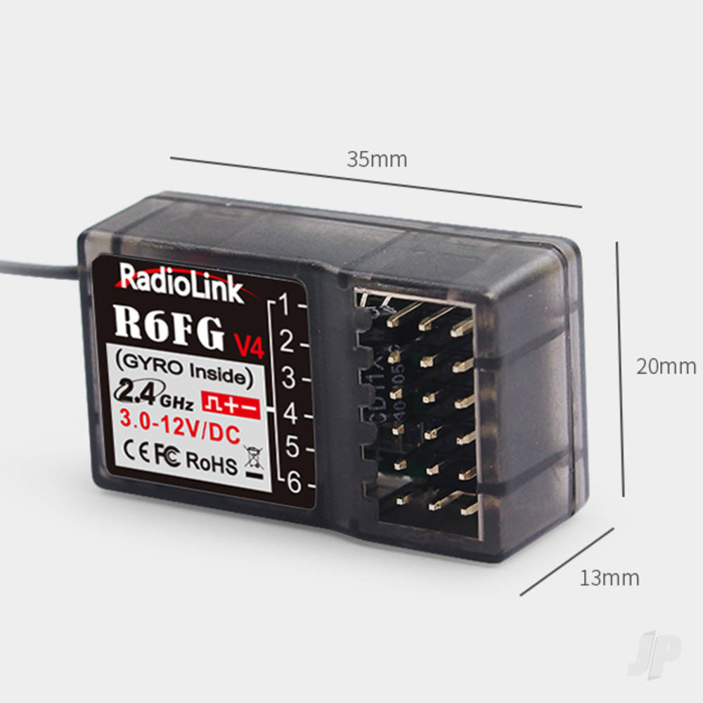 RadioLink R6FG 6-Channel Surface Receiver with Gyro Function RLKR061001 2