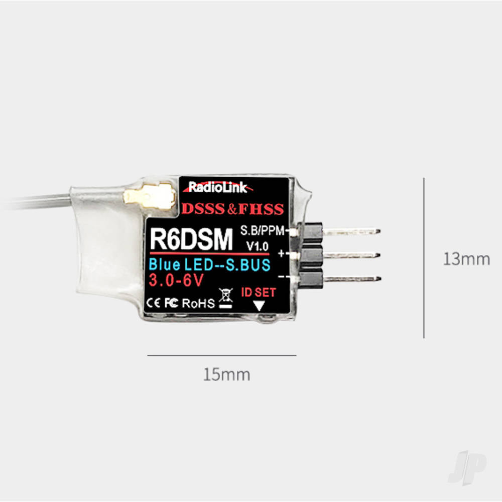 RadioLink R6DSM 2.4GHz 10-Channel Racing Drone Mini Receiver RLKR101004 1