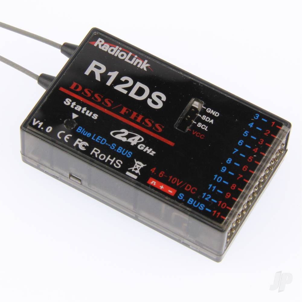 RadioLink R12DS 2.4GHz 12-Channel Receiver RLKR121001 Main