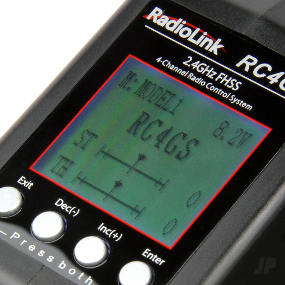 RadioLink RC4GS-V2 2.4GHz 4-Channel Tx with 1x R6FG-V3 (Gyro Rx) and 1x R6 - RLKT041000 4