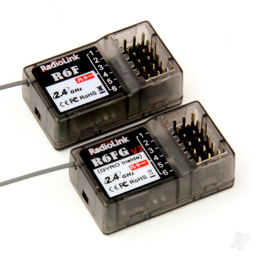 RadioLink RC6GS-V2 2.4GHz 6-Channel Tx with 1x R6FG (Gyro Rx) and 1x R7FG  - RLKT061000 9