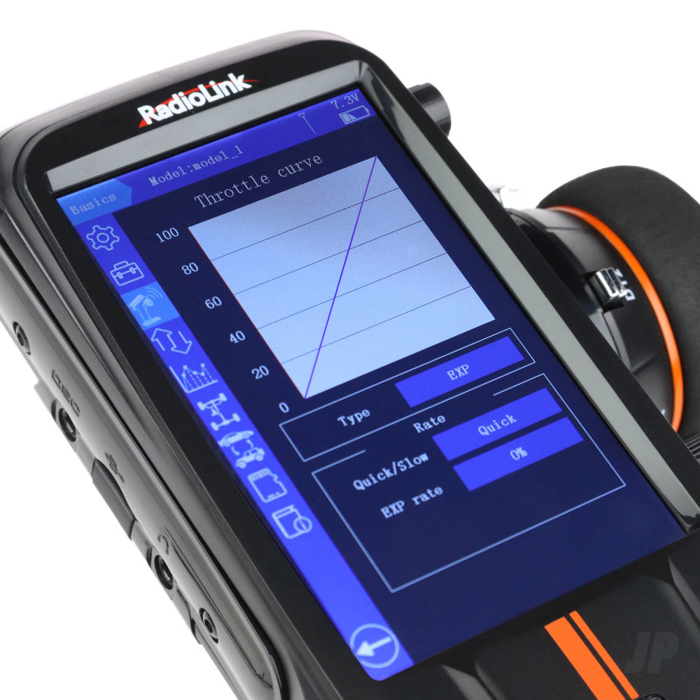 RadioLink RC8X 2.4GHz 8-Channel Tx with LCD Touch Screen 1x R8FG (gyro Rx) - RLKT081003 11