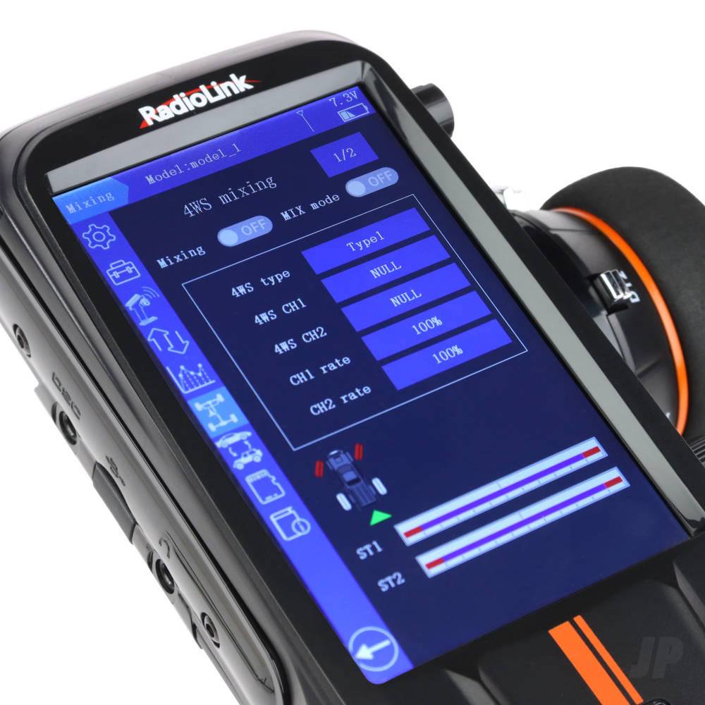 RadioLink RC8X 2.4GHz 8-Channel Tx with LCD Touch Screen 1x R8FG (gyro Rx) - RLKT081003 12