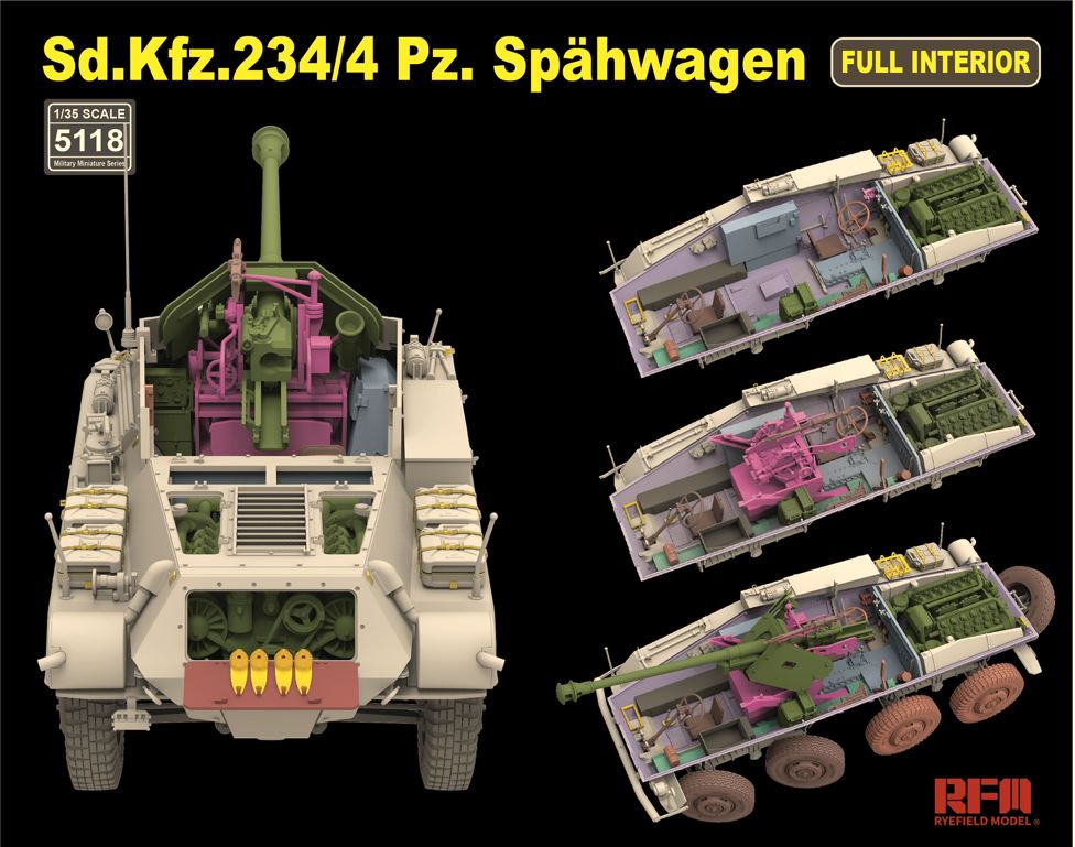 RFM 1/35 Sd.Kfz.234/4 Pz.Spähwagen  with Full Interior 5118