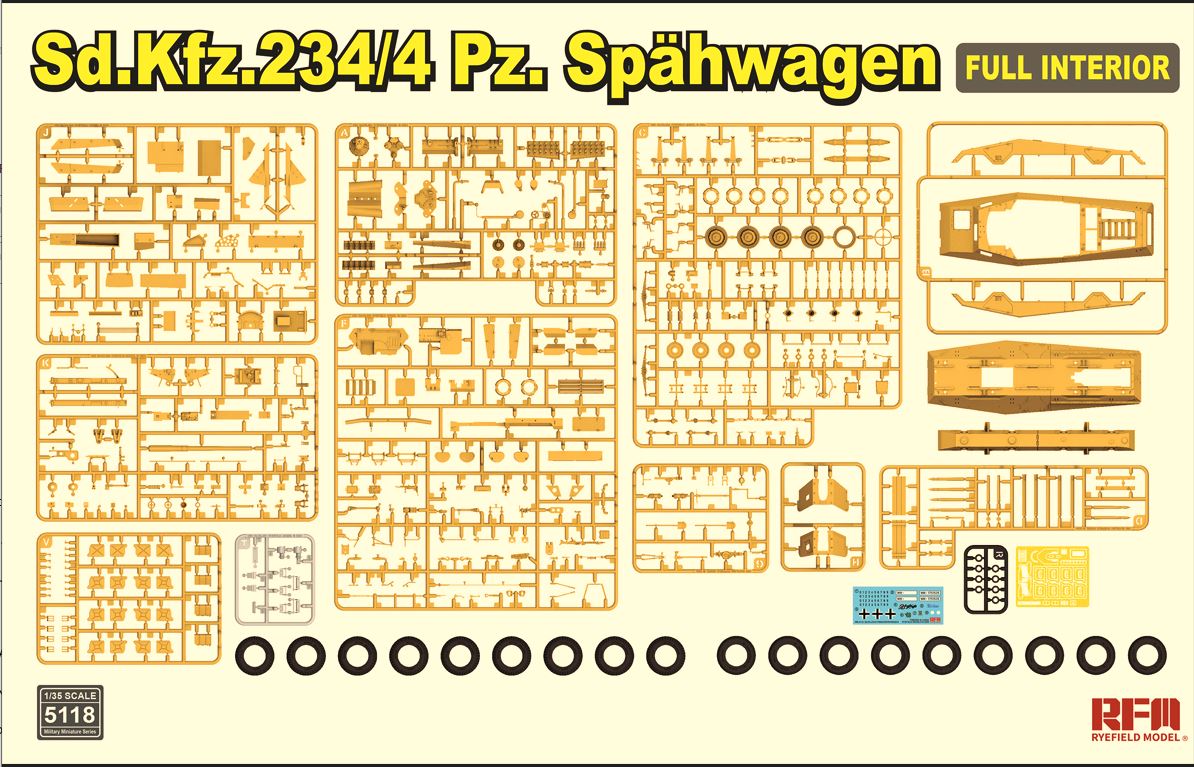 RFM 1/35 Sd.Kfz.234/4 Pz.Spähwagen  with Full Interior 5118