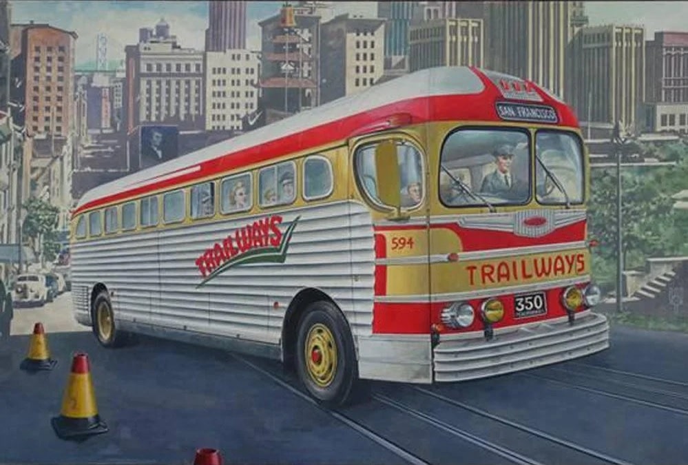 Roden Roden US GMC PD-3751 "Silverside Trailwagon" Trailways Company Bus PKROD819