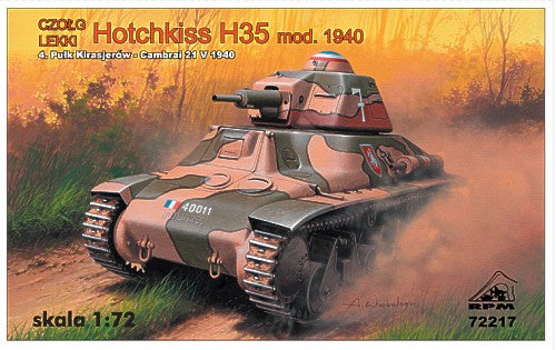 French Hotchkiss H-35 early version, France 1940, with 37mm SA38 gun