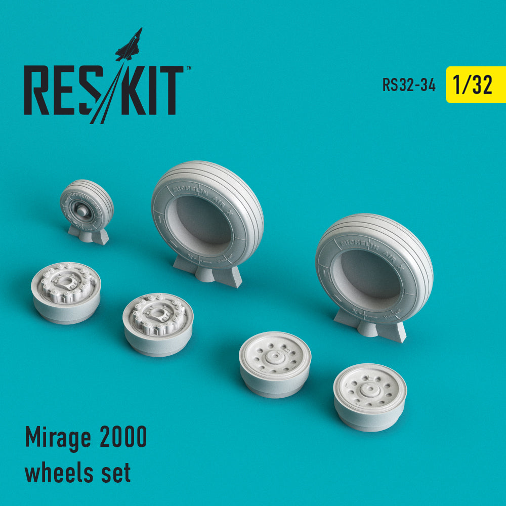 Dassault_Mirage 2000 wheels set (designed to be used with Kitty Hawk Models Models and Zimi Model kits) (ResKit sold out January 2026 so no more after we sell out)