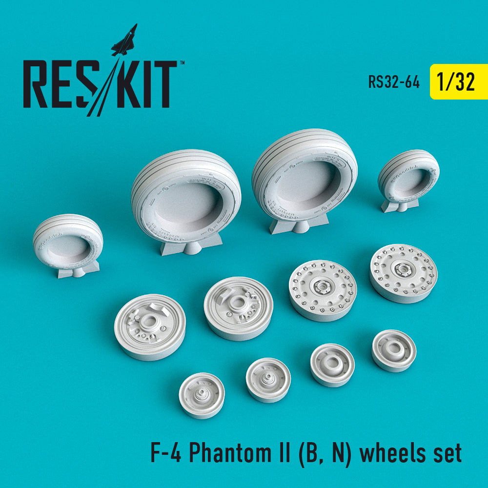 McDonnell F-4 Phantom II (F-4B, F-4N) wheels set(ResKit sold out February 2026)