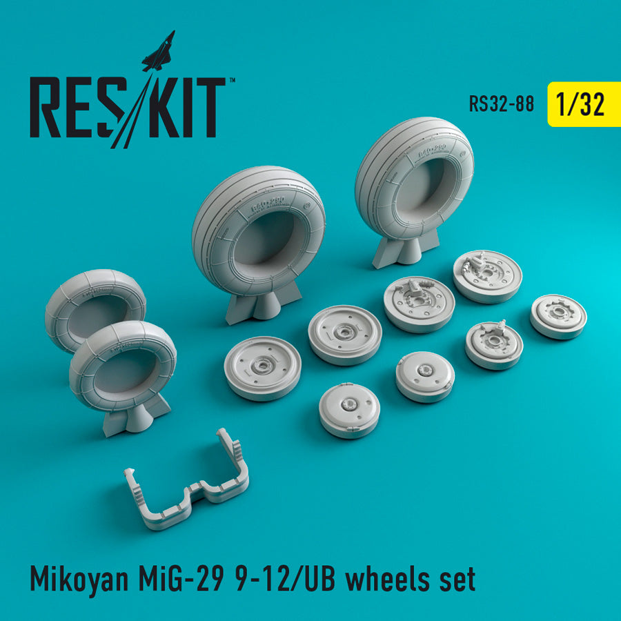 Mikoyan MiG-29UB 9-12/ UB wheels set (designed to be used with Revell and Trumpeter kits) (ResKit sold out May 2026)