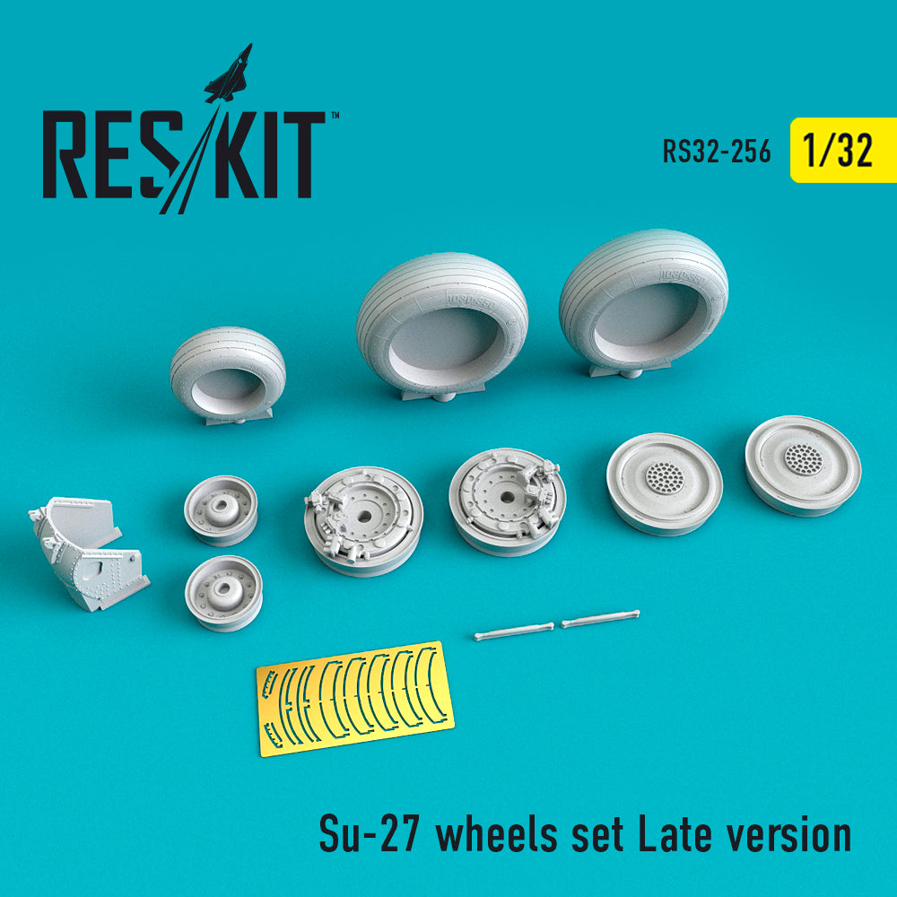 Sukhoi Su-27 wheels set Late version (designed to be used with Trumpeter kits) (Reskit sold out October 2025]