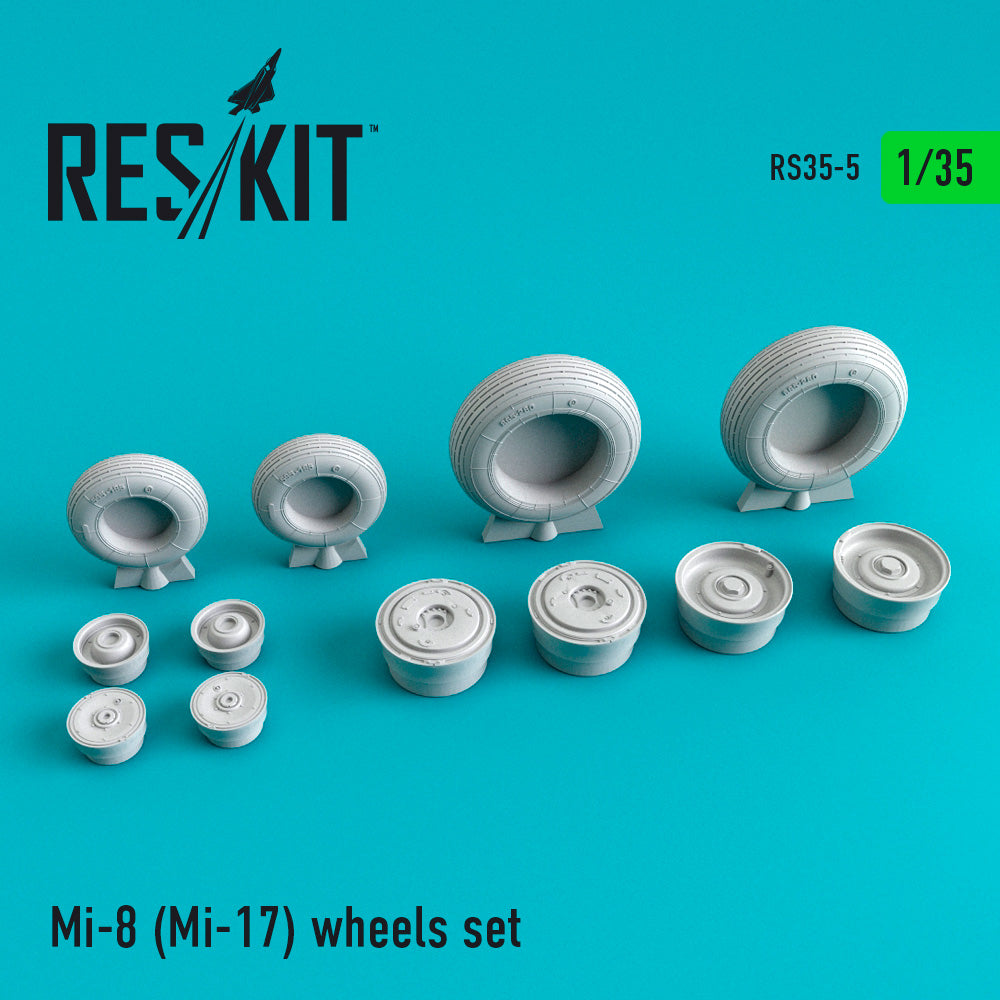 Mil Mi-8 (Mi-17) (ResKit sold out May 2026)  wheels set (1/35) (ResKit sold out May 2026)  wheels set (designed to used with Trumpeter kits) (ResKit sold out May 2026)