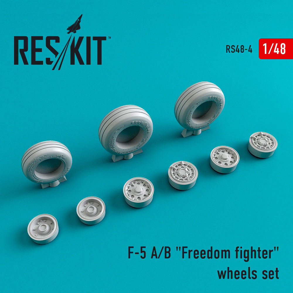 Northrop F-5A/F-5B Freedom fighter wheels set (designed to used with Academy, Italeri, Kinetic Model Kits and Testors kits) (ResKit sold out May 2026)