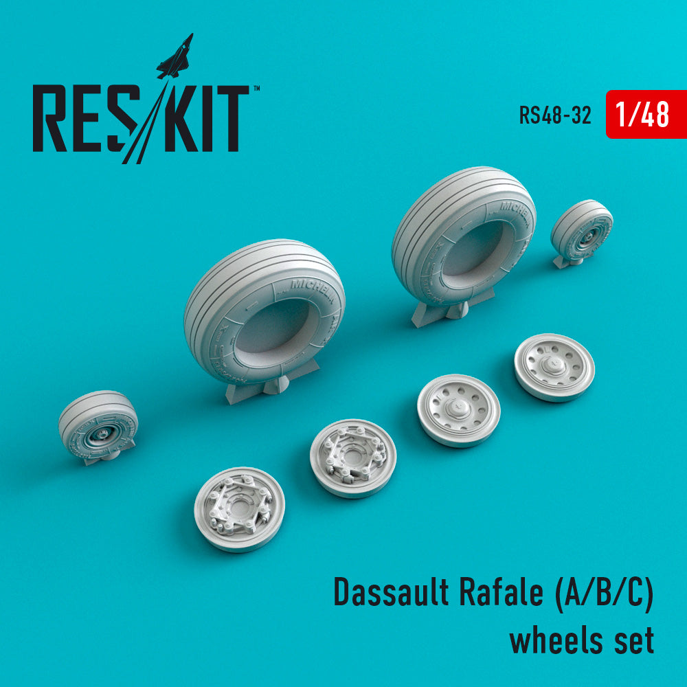 Dassault Rafale A/B/C wheels set (designed to used with Hobby Boss and Revell kits) (ResKit sold out May 2026)
