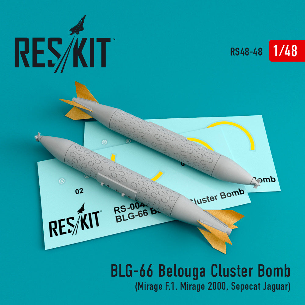 BLG-66 Belouga Cluster Bomb x 2 WILL BE REPLACED BY A 3D-Printed SET IN THE NEAR FUTURE.