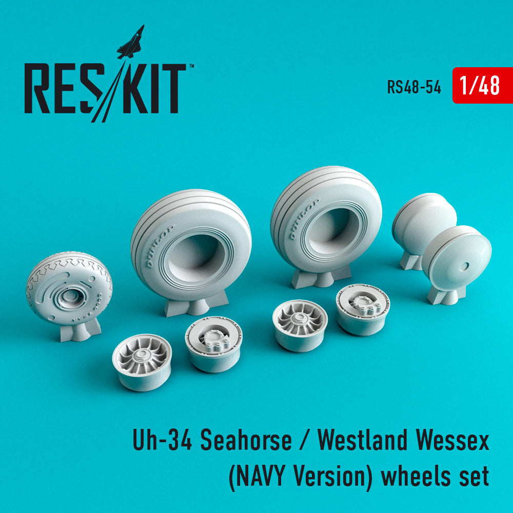 Sikorsky UH-34 Seahorse / Westland Wessex (NAVY Version) (ResKit sold out May 2026)  wheels set (designed to be used with Gallery Models (MRC) (ResKit sold out May 2026) , Italeri and Revell kits) (ResKit sold out May 2026) [H-34G/UH-34J HAS.1 HAS.3]