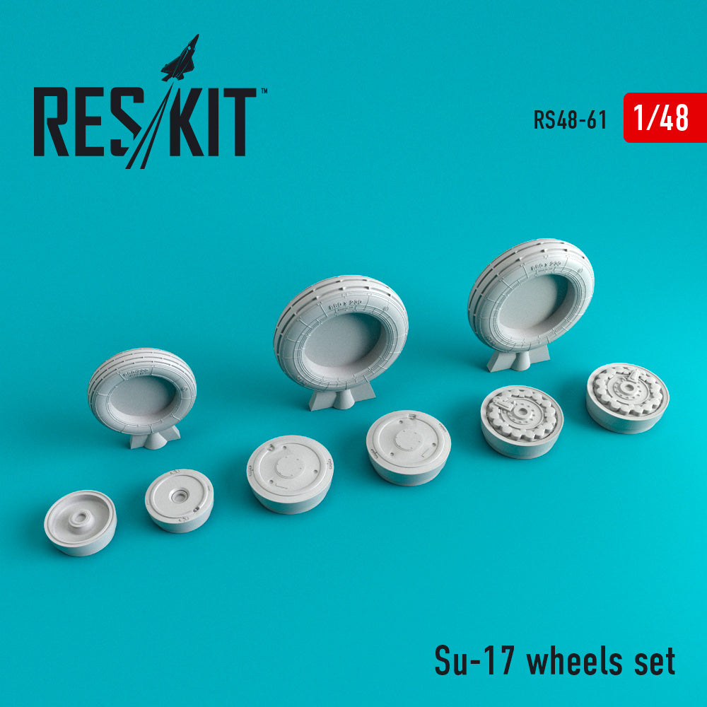 Sukhoi Su-17M4 Fitter-K wheels set (designed to be used with Eduard kits, Hobby Boss,Kitty Hawk Models Model, Kopro (ex-KP) (ResKit sold out May 2026)  and Smer kits) (ResKit sold out May 2026) [Su-17M3/M4 Su-17M3/Su-22M4]
