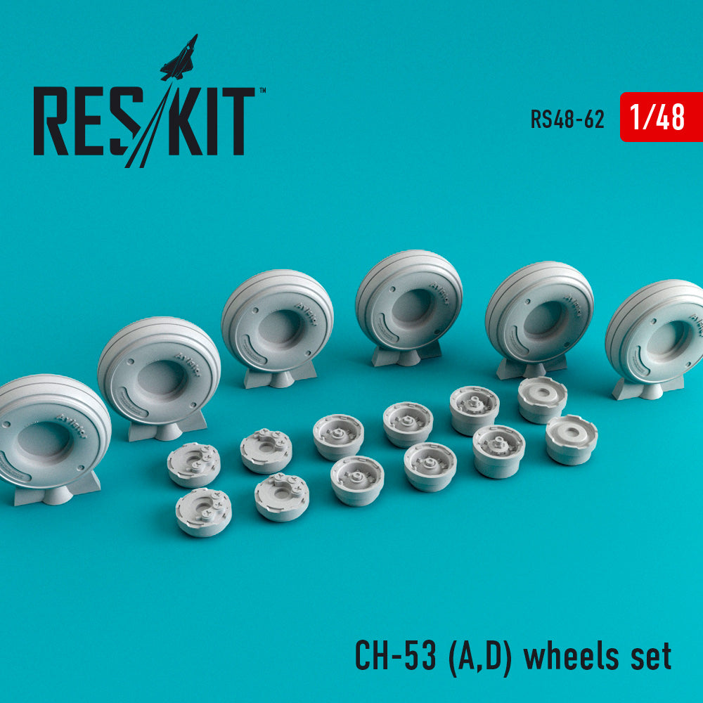 Sikorsky SH-53A/SH-53D) wheels set	 (designed to be used with Academy kits) (ResKit sold out February 2026)