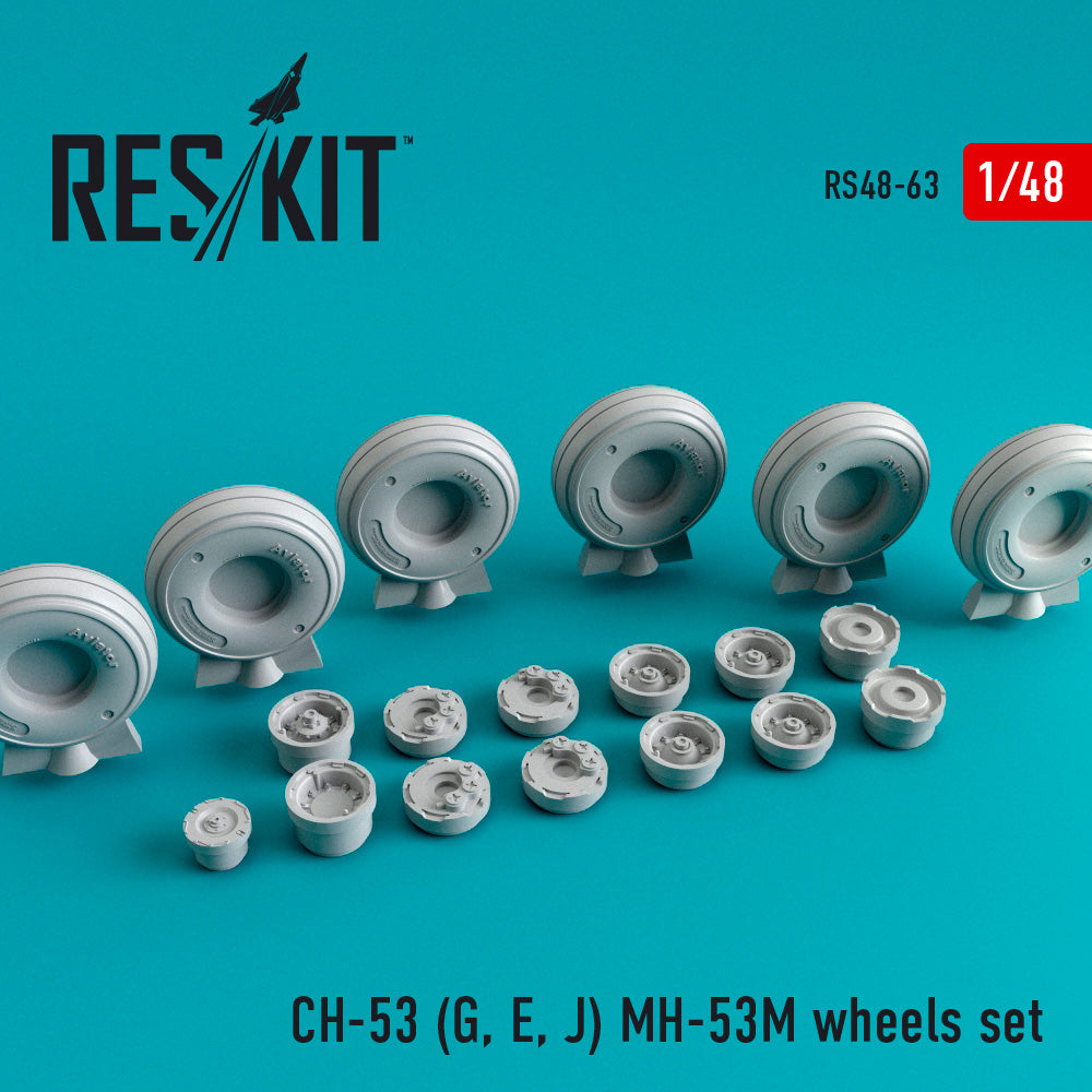 Sikorsky CH-53E/MH-53E wheels (designed to be used with Academy kits) (ResKit sold out May 2026) [HH-53G, HH-53E, HH-53J) (ResKit sold out May 2026)  MH-53M]