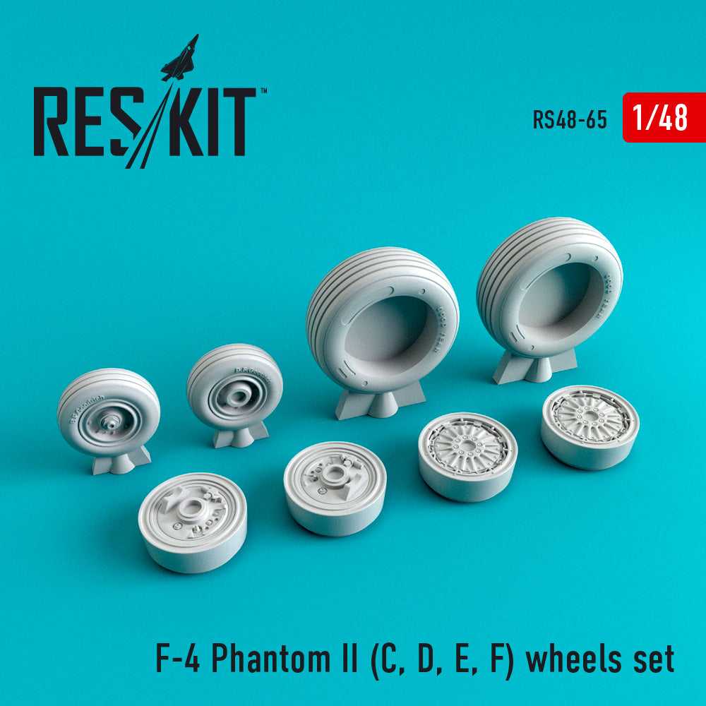 McDonnell F-4C/F-4D/F-4E/F-4F Phantom II wheels set (designed to be used with Academy, Esci, Eduard kits, Fujimi, Hasegawa, Italeri, Monogram, Revell and Zoukei-Mura) (ResKit sold out January 2026 so no more after we sell out)