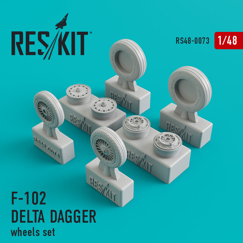 Convair F-102A Delta Dagger wheels set (designed to be used with Hasegawa, Monogram and Revell kits) (ResKit sold out May 2026)
