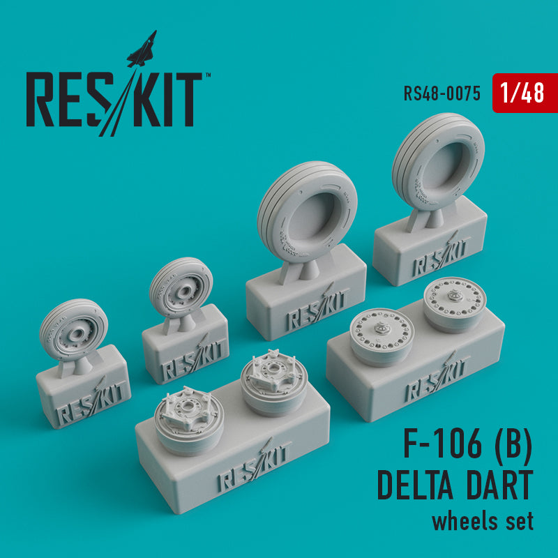Convair F-106B Delta Dart wheels set (designed to be used with Trumpeter kits) (ResKit sold out May 2026)