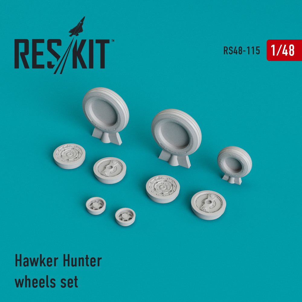 Hawker Hunter F.6 wheels set (designed to be used with Academy, Airfix, Italeri and Nichimo kits) (ResKit sold out May 2026)