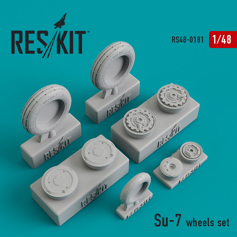 Sukhoi Su-7 wheels set (designed to be used with Eduard , Kopro (ex KP) (ResKit sold out May 2026) , Kovozavody Prostejov, OEZ and Smer kits) (ResKit sold out May 2026) [Su-7BKL Su-7BMk]