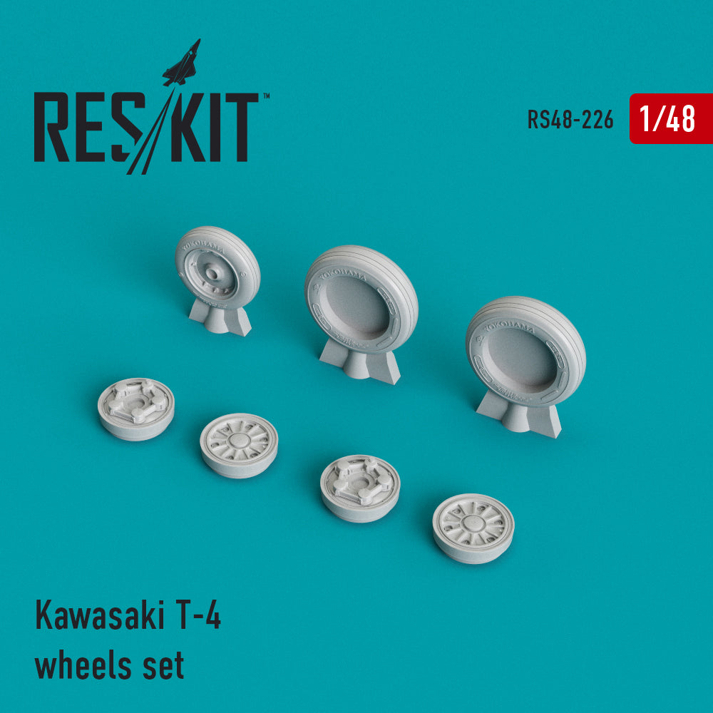 Kawasaki T-4 wheels set (designed to be used with Hasegawa kits) (ResKit sold out January 2026 so no more after we sell out)