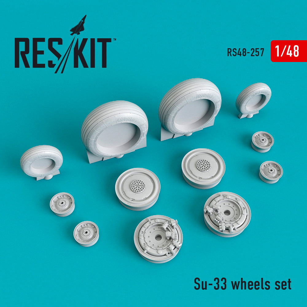 Sukhoi Su-33 wheels set (designed to be used with Hobby Boss and Kinetic Model kits) (ResKit sold out May 2026)