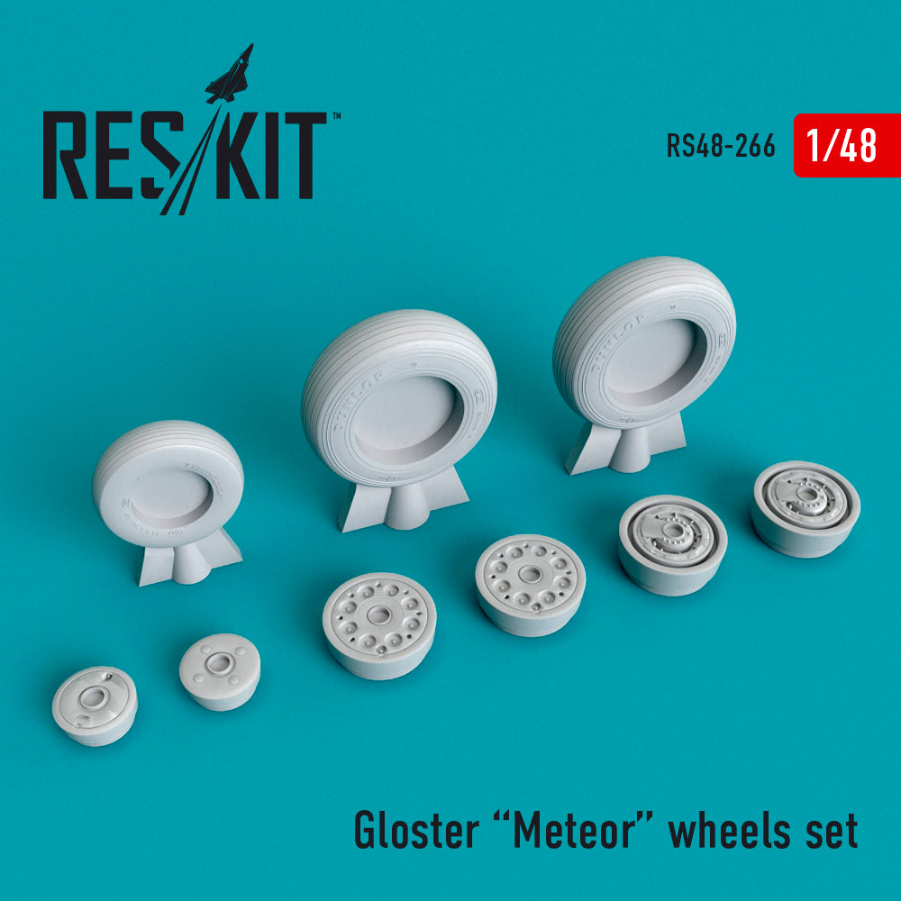 Gloster Meteor F.1/F.3 wheels set signed to be used with Tamiya kits) (ResKit sold out January 2026 so no more after we sell out)