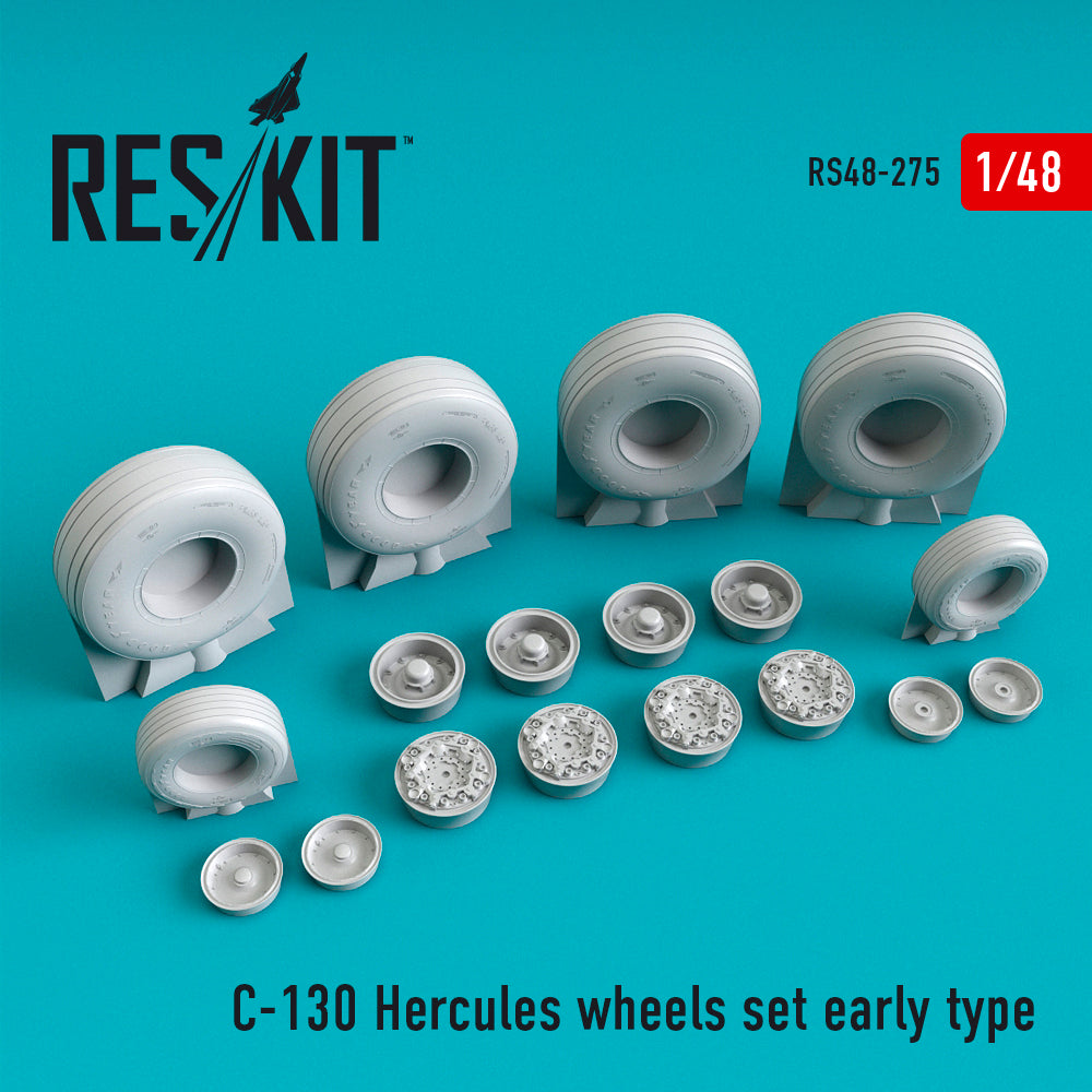 Lockheed C-130 Hercules wheels set early type 	(designed to be used with Italeri kits) [C-130H AC-130A DC-130 C-130J AC-130U AC-130U]