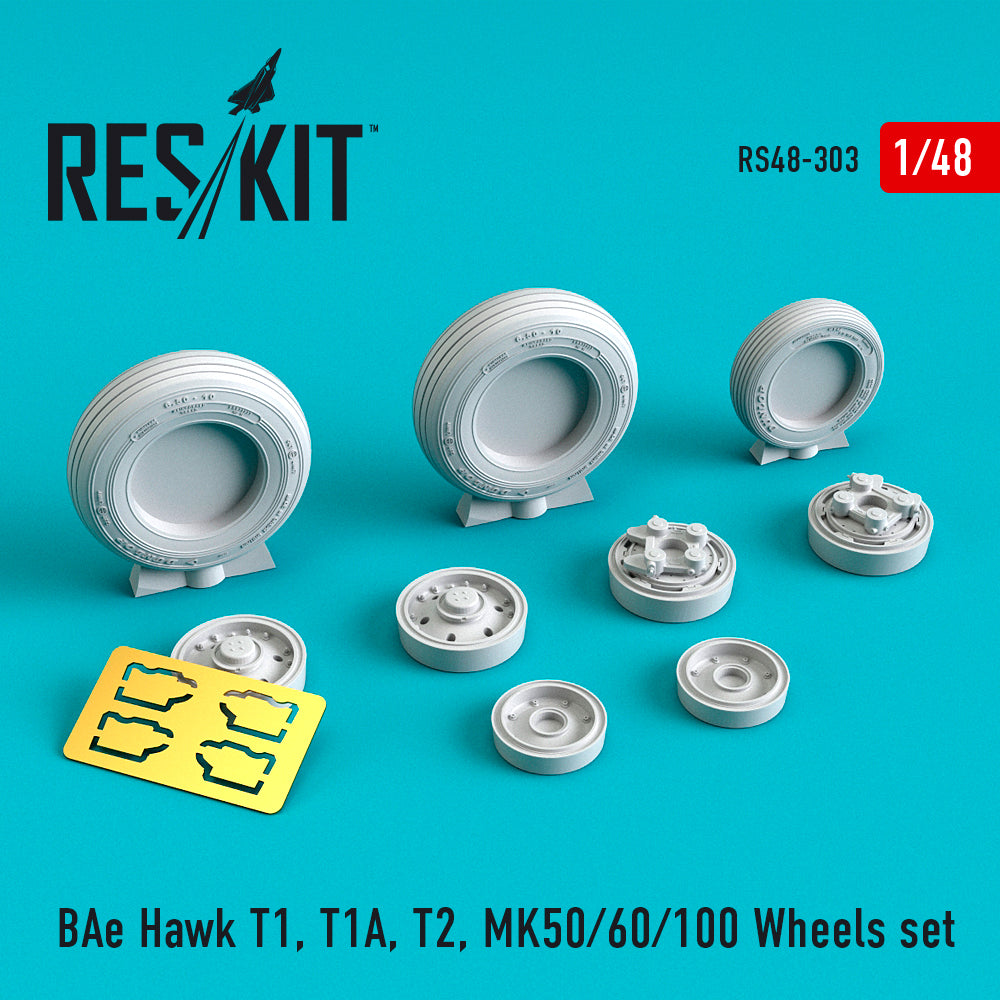 BAe Hawk T1, T1A, T2, MK.50/60/100 Wheels set Tamiya, Italeri, Revell, Hobby Boss, Airfix