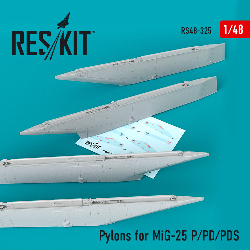 Weapons Pylons for Mikoyan MiG-25P/MiG-25PD/MiG-25PDS (designed be used with ICM UA UK kits)(Reskit sold out July 2025)