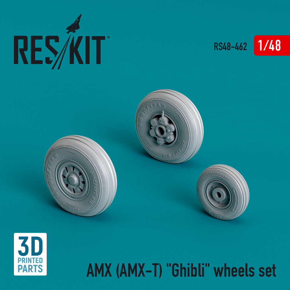 AMX Ghibli wheels set (3D-Printed) (designed to be used with Kinetic Model Kits kits)