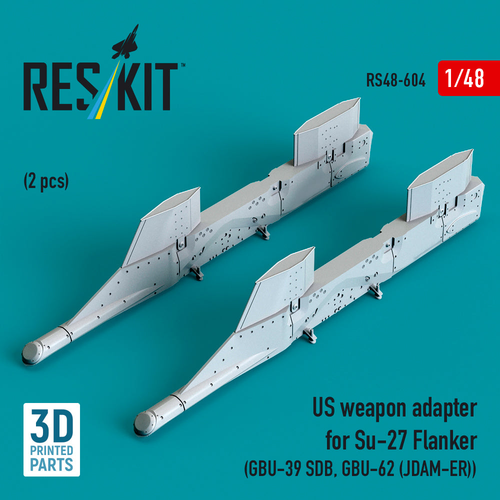 US weapon adapter for Sukhoi Su-27 Flanker (2 pcs) (GBU-39 SDB, GBU-62 (JDAM-ER)) (3D Printed)