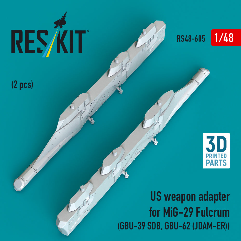 US weapon adapter for Mikoyan MiG-29 Fulcrum (2 pcs) (GBU-39 SDB, GBU-62 (JDAM-ER)) (3D Printed)
