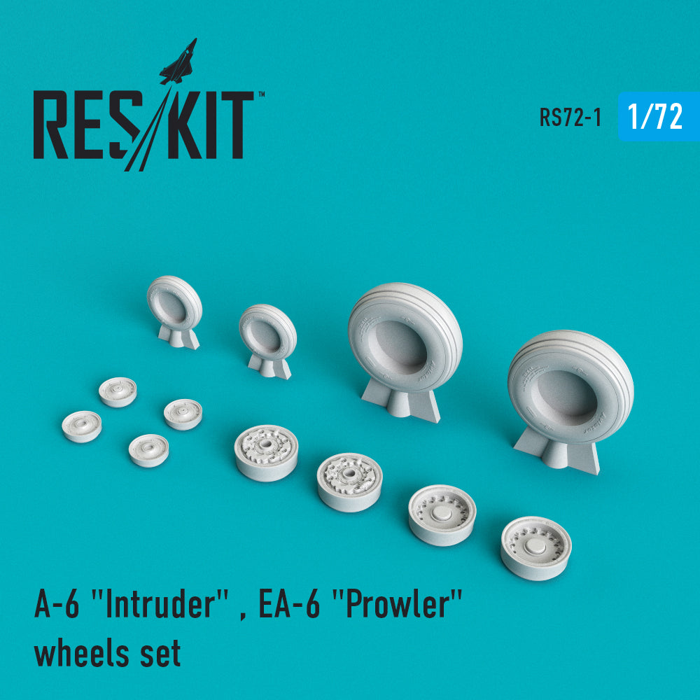 Grumman A-6 Intruder/EA-6 Prowler wheels set (designed to used with Fujimi, Hasegawa, Italeri and Revell and now Trumpeter kits) (ResKit sold out May 2026) [A-6A A-6E]