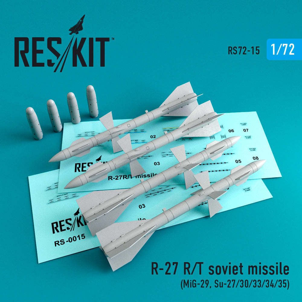 R-27 Ð /T soviet missile (x 2 pcs) (MiG-29, Sukhoi Su-27/30/33/34/35) (Reskit sold out August 2024)