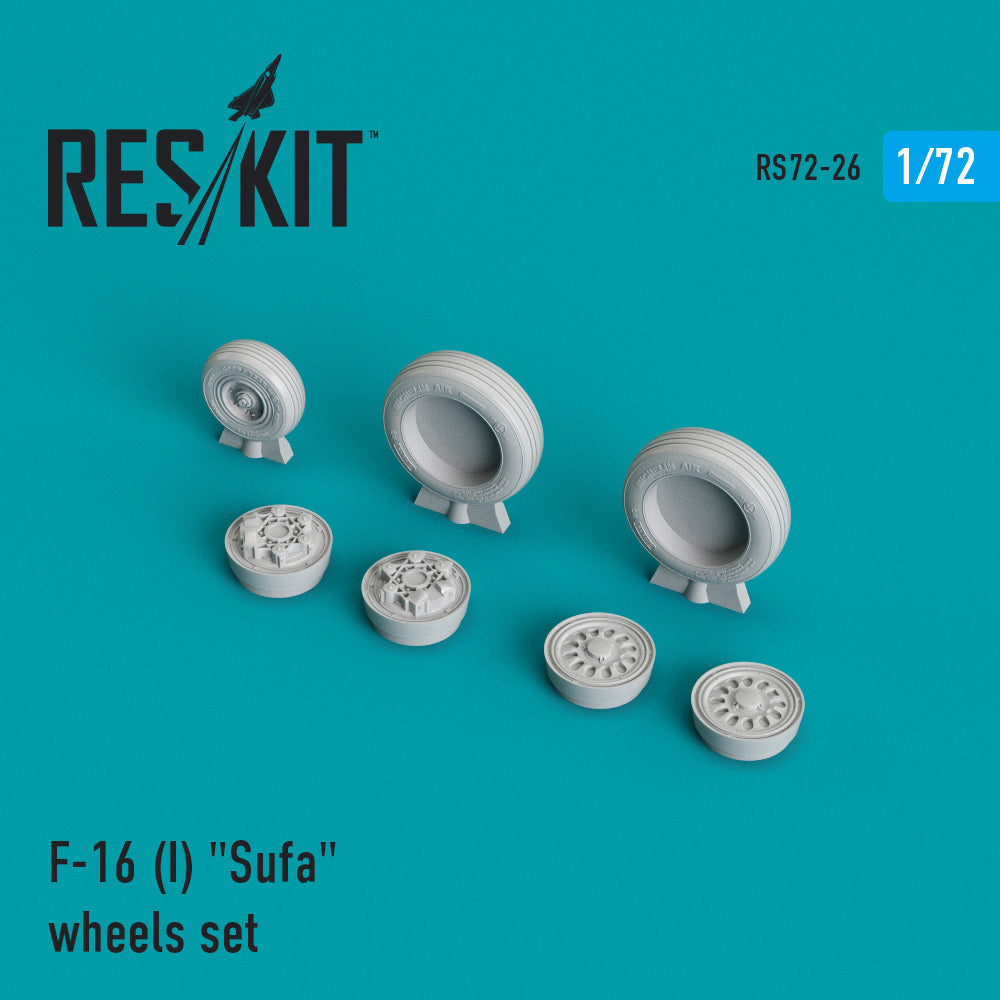 General-Dynamics F-16 Sufa wheels set (designed to used with Academy, Hasegawa and Kinetic Model kits)