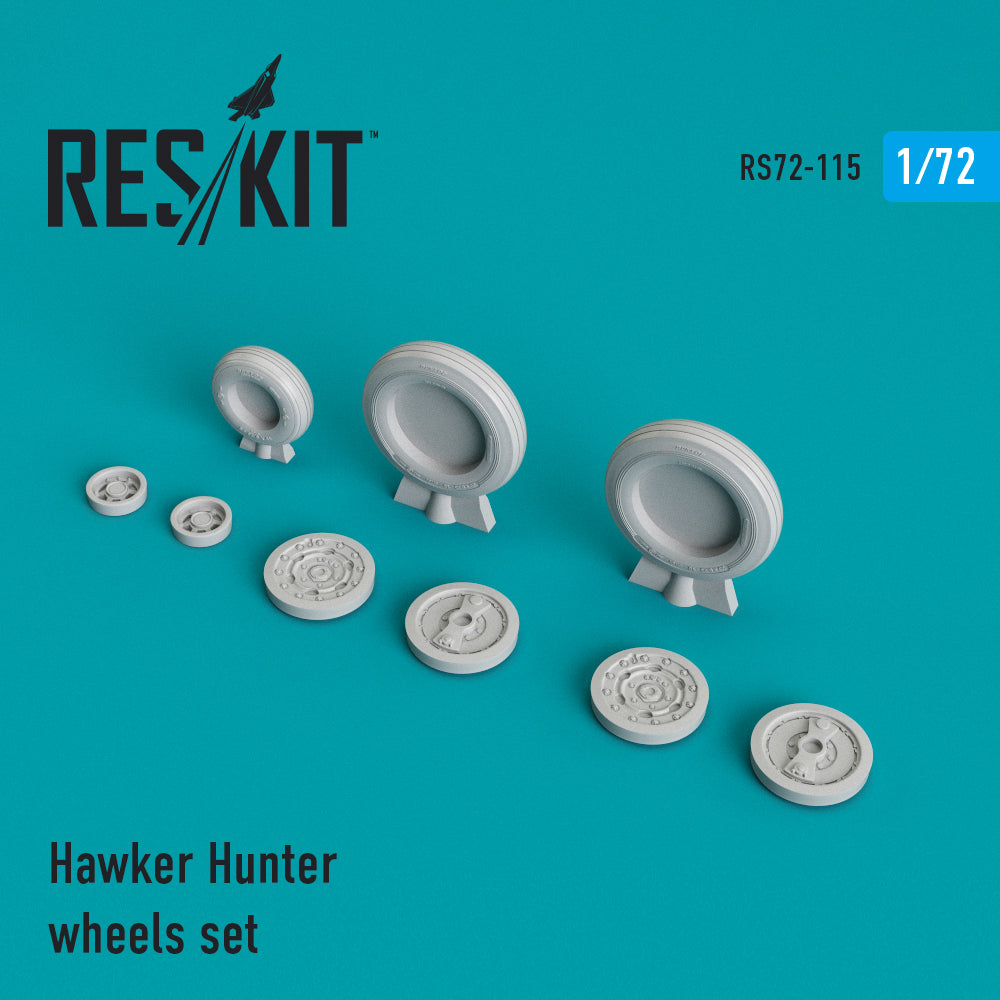 Hawker Hunter F.6 wheels set (designed to be used with Airfix, Frog and Revell kits) (ResKit sold out May 2026)
