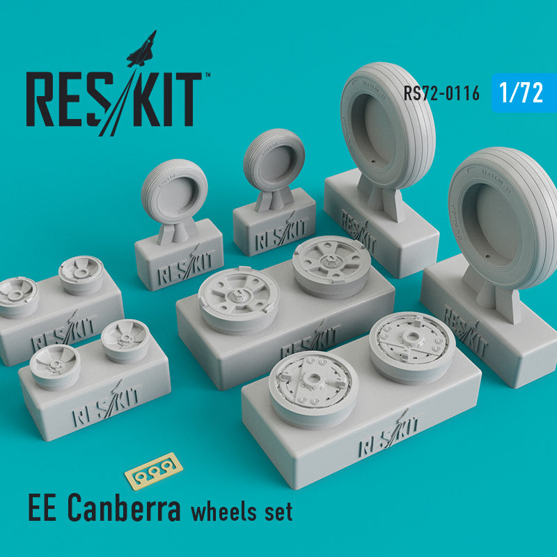 BAC/EE Canberra wheels set (designed to be used with AMP, Airfix, Italeri, Micro-Mir, S & M and Xtrakits kits) [B.2 B.6 B.2/B.6 T.2 T.4 T.11]