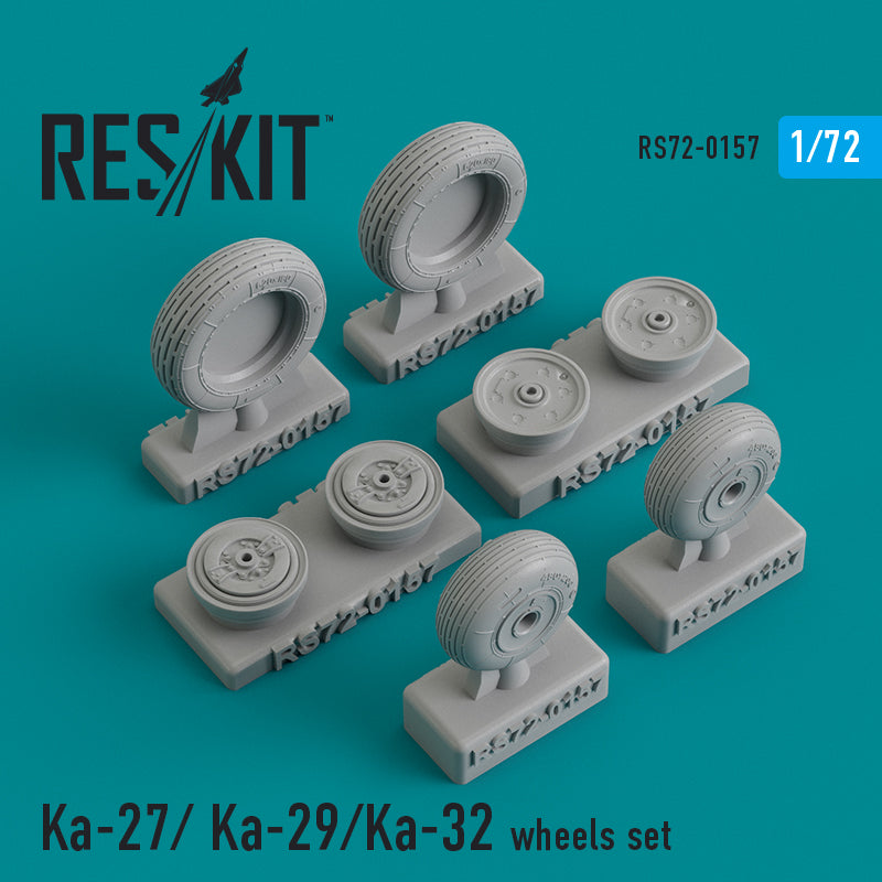 Kamov Ka-27/Ka-29/Ka-32 wheels set (designed to be used with Hobby Boss and Zvezda kits) (ResKit sold out February 2026)