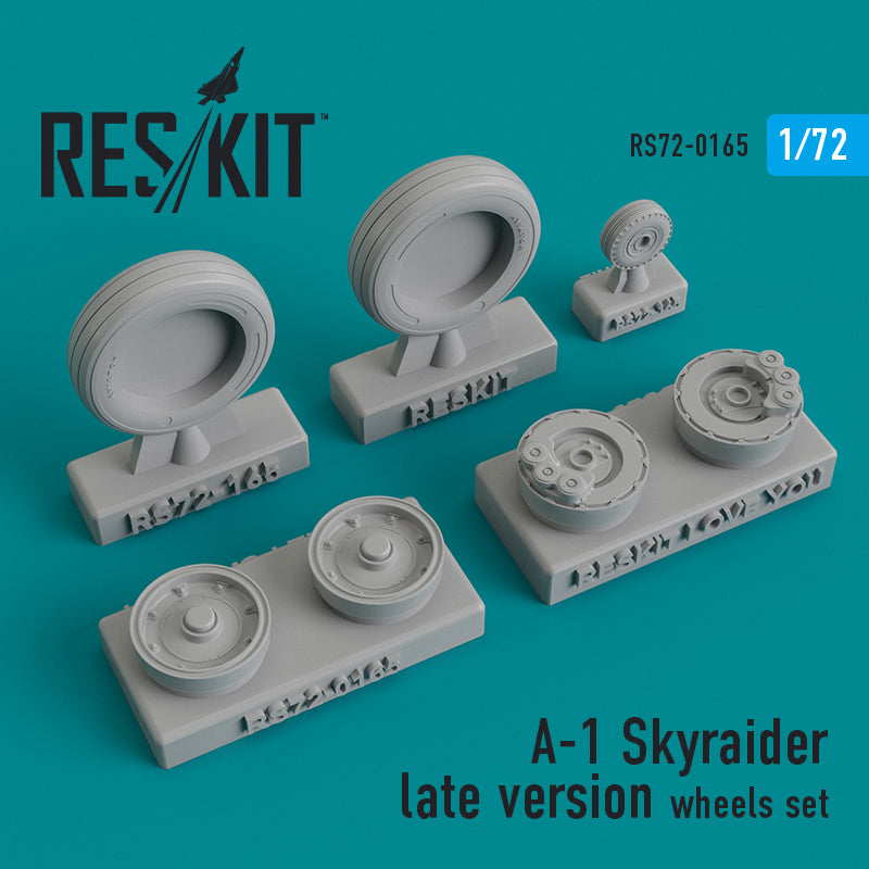 Douglas A-1H/A-1J Skyraider late version wheels set (designed to be used with Fujimi, Hasegawa and Revell kits) (ResKit sold out May 2026)